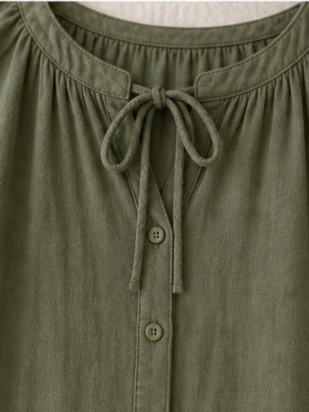 Olive Ruffle Blouse - Picture 4 of 6